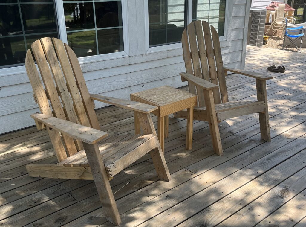chairs made by woodworking kid