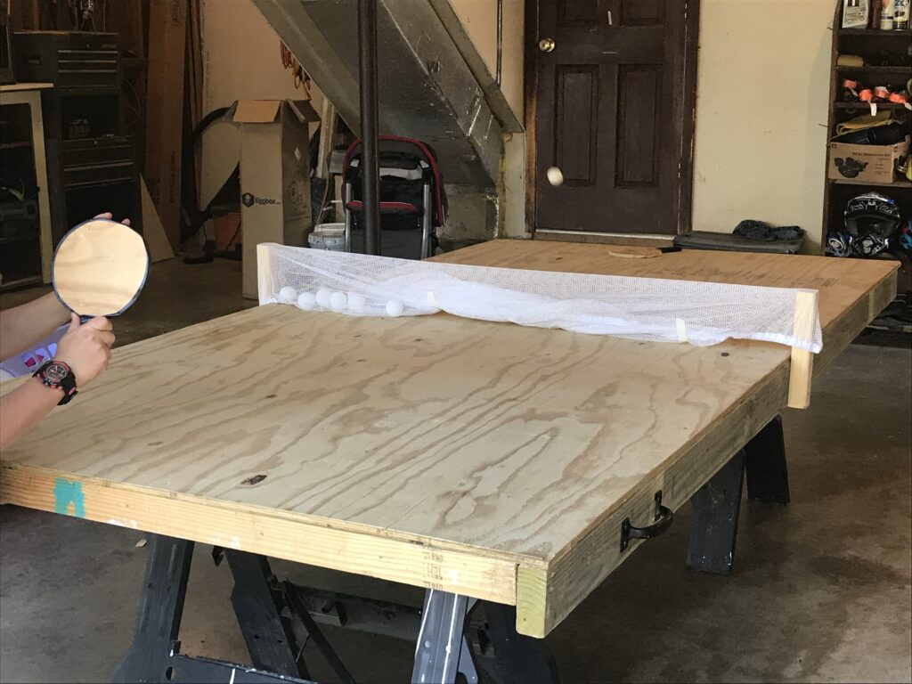 pingpong table is a great woodworking project for kids