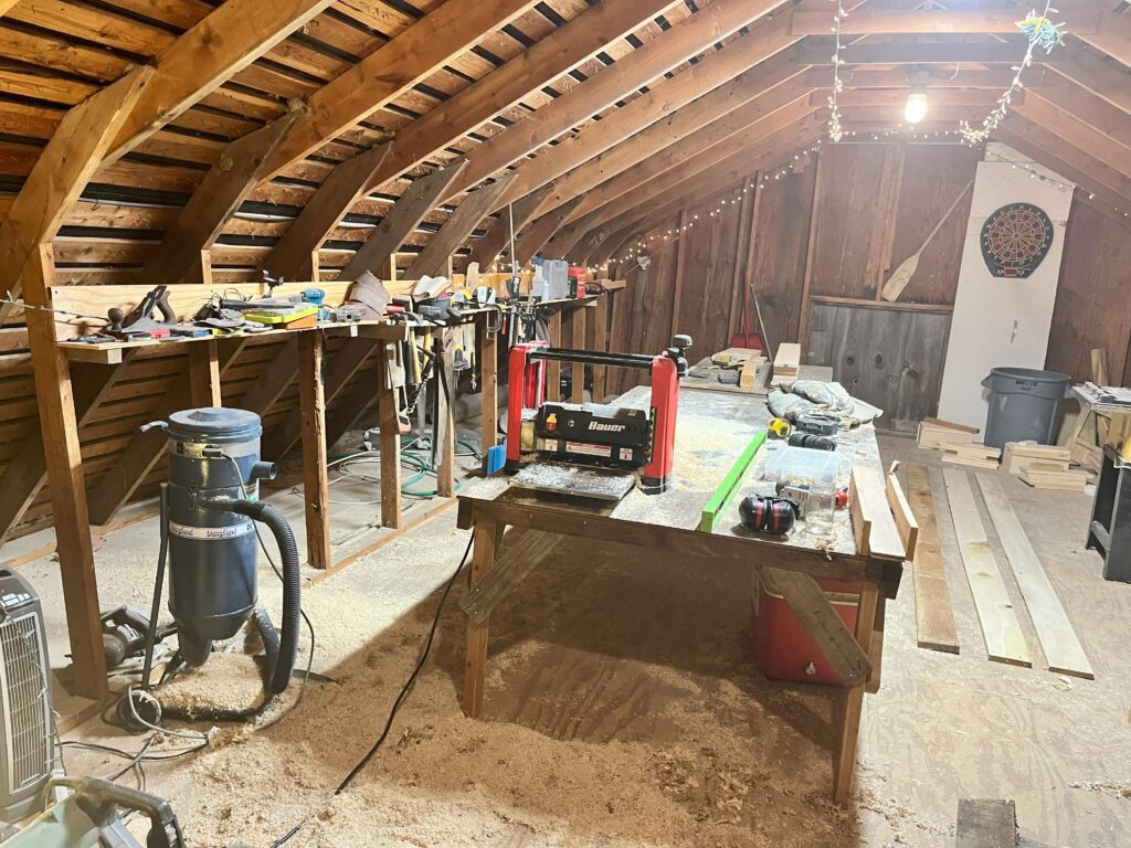 teach woodworking to kids in a workshop