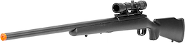 Spring loaded airsoft sniper rifle