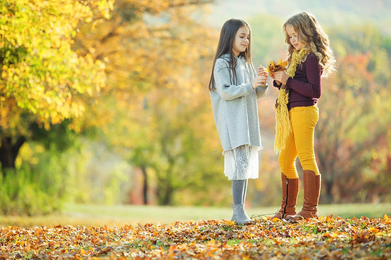 Girls playing outside