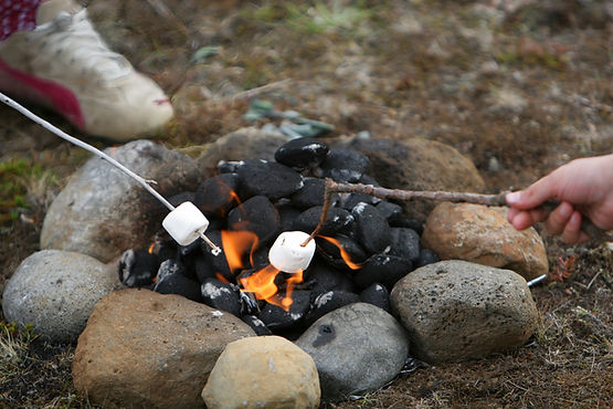fall campfire, roasting s'mores is a wonderful fall activity 