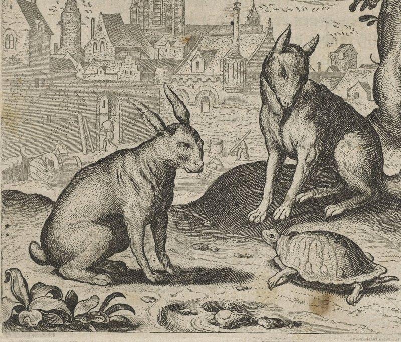 Aesop's Fables in Song features a short play about the tortoise and the hare. 