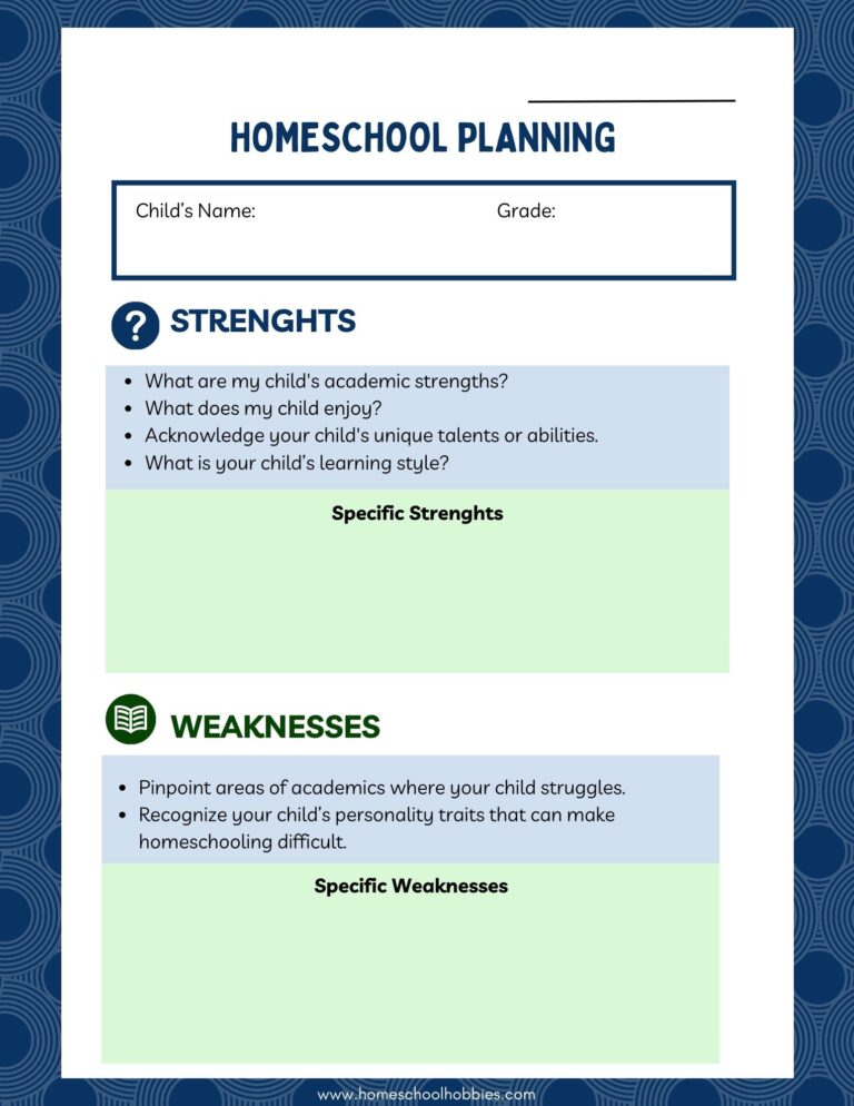 Homeschool Planning Workbook